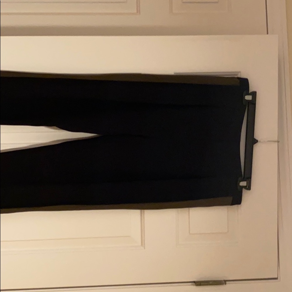 Black pants with army green stripe